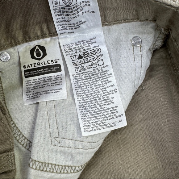 Levi's 505 Regular Tan Straight Jeans Casual Style Size 36x34 - Picture 14 of 15